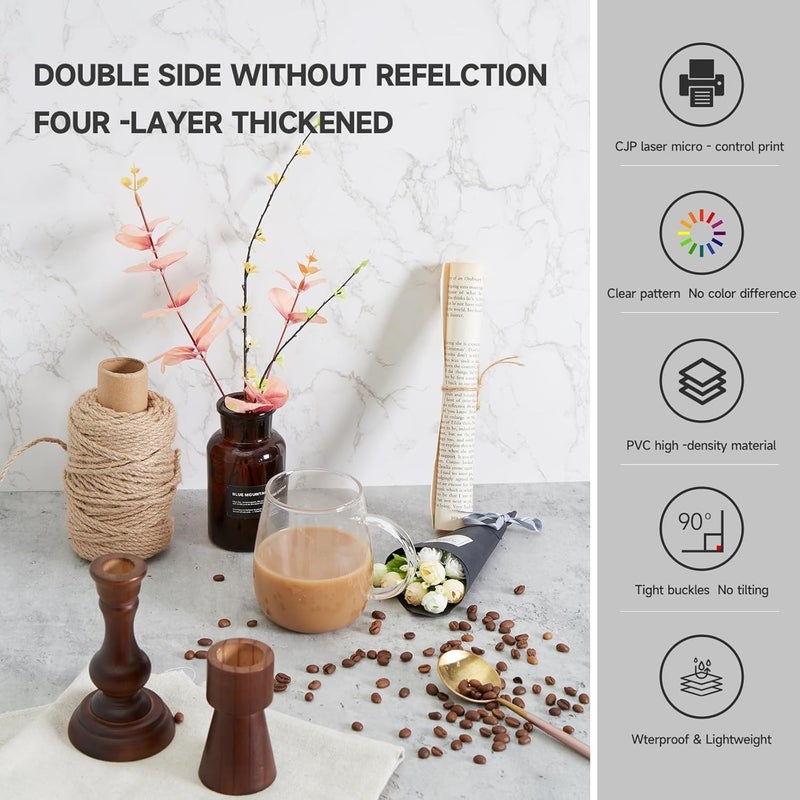 BEIYANG 2 PCS Photo Backdrop Boards with 2 PCS Brackets for Flat Lay or Food Photography Background - Image 3